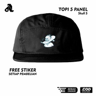 Aneela Hat 5 Panel Five Panel Snapback Hat Men Hat Cap Aneela SkulSkate 5 Panel Cap
