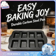 8 Cavity Mini Loaf Pan Non-stick Bread Pan Carbon Steel Brownie Pan Versatile Small Bread Loaf Pan