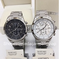 100% Original Seiko Chronograph 100m Men Japan Quartz Analog Stainless Steel Men Watch SPC167P1 SPC1