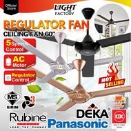 🔥HOT🔥KDK K15VO K15WO 60" 3 Blades Regulator Ceiling Fan || PANASONIC FM15AO 60Inch || DEKA DR9 60" D