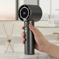 Portable Turbo Handheld Fan, 6000mAh, 100-Speed, Digital Display  Kipas Tangan Turbo Mudah Alih, 600