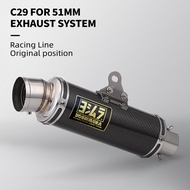 Universal 51mm Escape Moto Tube Motorcycle Exhaust Muffler DB killer For Tmax 500 530 560 AK550 GSX1