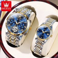 Couple Watch OLEVS 6607+6602 Automatic Mechancial Watch for Men Women Original Lover Watch Set Gift 