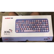 Ajazz มีภาษาไทย🇹🇭คีย์บอร์ดบลูทูธไร้สาย 308i Bluetooth Office PC/Tablet Keyboard American Broadcom 3.0 Bluetooth EN/TH