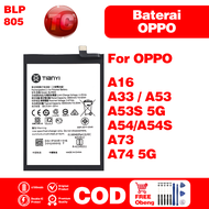 Original Baterai OPPO A16 Batrai For OPPO A33 A53 A53S 54S A73 A74 5G Ori 100% Battery 4890mAh Bater