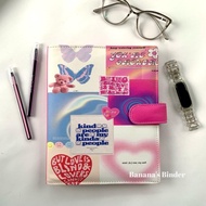 Binder Aesthetic Pink printing A5 & B5 FREE PULPEN PAPER