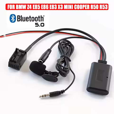 For BMW Z4 E85 E86 E83 X3 Mini Cooper R50 R53 Car Bluetooth Wireless Adapter Stereo AUX IN Music Bus
