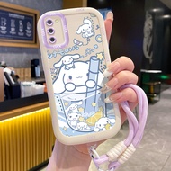 Samsung A02S A03S M02S F02S Case Lovely Rabbit Case With Lanyard