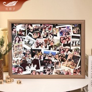 Photo Display Photo European Style Solid Wood Wall Picture Frame Photo Red Shadow Decoration Photo F