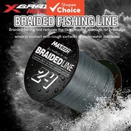 MATEER PE Saltwater Fishing Line 300/500 Meters 2x4 Strands Super Strong Bite-Resistant Strength Tes