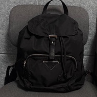 Prada普拉達 黑色尼龍小後背包