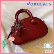 OKDEAL Shoulder Bag, Retro Cherry Christmas Gift Underarm Bag, Designer Bag Large Capacity Casual fo