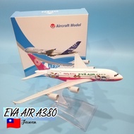 Latest Aeroplane/Aircraft Model- Eva Air A380 HELLO KITTY PINK / GREEN COLOUR (Taiwan Airline)