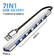 Kebeteme USB 5 trong 1 Type-C 3 1 đến 4K HDTV Bộ chuyển đổi Hub với SD TF 100M RJ45 Car D Reader PD