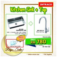 IH BARENO STANLESS STEEL KITCHEN SINK UM3058 AND PILLAR TAP