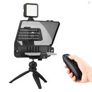 Andoer A10 Portable Smartphone DSLR Camera Teleprompter Prompter Kit with Phone Holder LED Fill Ligh