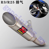 For Yamaha YZF R3 MT03 R25 2015-2026 Motorcycle Slip on Line Exhaust Akrapovic Muffler