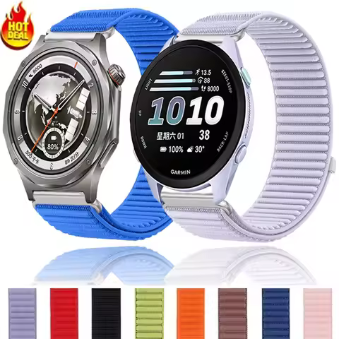 18/20/22mm Nylon Strap for OPPO Watch S-X3-X3 Mini Breathable Bracelet for Huawei 5 GT6-5-4 Pro 46/G