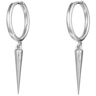 Minimalist Spike Dangle Drop Hoop Earrings for Women Girls 925 Sterling Silver Charms Hoops Cuff Car