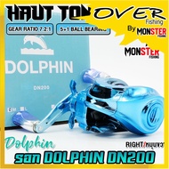 รอกตกปลา รอกหยดน้ำ DOLPHIN DN200 Series Max Drag 8 kg. By HAUT TON (มีทั้งหมุนซ้ายและหมุนขวา)