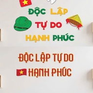 Independent - Freedom - Happiness wall sticker Set - decoration to welcome national day September 2,