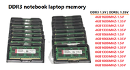 RAM DDR3/DDR3L/4GB/8GB/1333MHZ/1600MHZ-notebook laptop  PC3 12800S/10600S memory โน๊ตบุ๊ค ใส่ได้ intel-AMD-MAC สินค้าใหม่