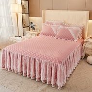 Cadar Pengantin Anti Kedut Ropol Lace 4 in 1 Bedsheet cotton lembut Anti Kedut