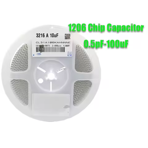 1 reel 1206 SMD Chip Multilayer Ceramic Capacitor 0.5pF - 100uF 10pF 100pF 1nF 10nF 15nF 100nF 0.1uF