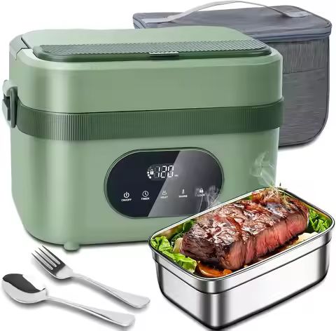 Cordless Electric Lunch Box with 18000mAh Battery, Self-Heating for Office Travel Outdoors, 1.5L Sta