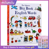 Usborne Original Children Popular Education Books Big Book Of English Words Board Book Colouring English Activity Story Book For Kids