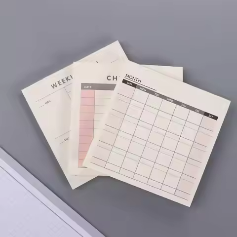 60 sheets Portable School Supplies Stationery To Do List Plan List Daily Weekly Month Planner Weekly
