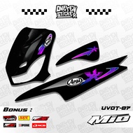 TRANSPARENT STRIPPING STICKER MIO SPORTY/MIO OLD ARAI MOTIF NEW PREMIUM | ONE TEN STICKER