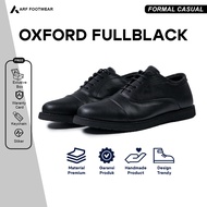 ARF CASUAL OXFORD FULLBLACK Sepatu Kulit Pantofel Pria Kerja Kantor Formal Pentopel Pantopel Fantofe