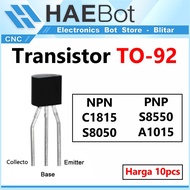 [HAEBOT] Amplifier Transistor S8050 C1815 S8550 A1015 NPN PNP TO-92 10 pcs 3 Pin 50V Compressor Powe