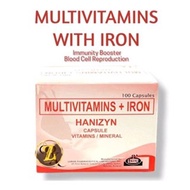 HANIZYN Capsule Multivitamins + Iron by 100's/box