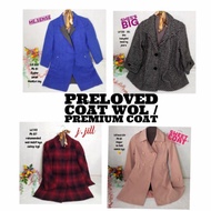 Coat Wool Wanita Import Korea Preloved Long Coat