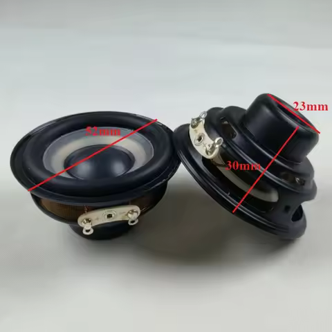 SOTAMIA 2Pcs 2 Inch Full Range Speaker 52mm 4 Ohm 8W Audio Waterproof HIFI Speaker White Basin Altav