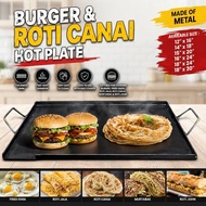 2 Handle Rectangular Burger Hot Pan | Kuali Segi Empat | Kuali Capati | Kuali Roti Canai | Kuali Bur