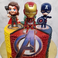 6inch Avengers Iron Man Captain America Thor The Hulk Themed Cake