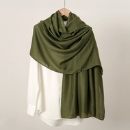 Nelia Plain Soft Cotton Rayon Shawl Modal Cotton Hijab Headscarf Pashmina Shawl Muslim Women Tudung