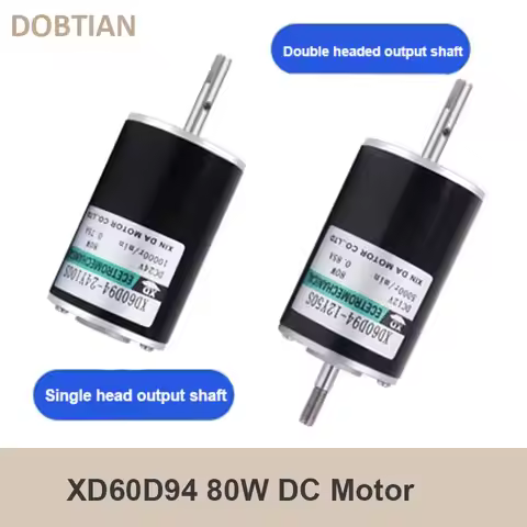 XD60D94 80W Permanent Magnet DC High Speed Motor 12V 5000rpm 24V 10000rpm Adjustable Speed CW CCW Mo