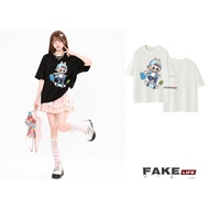 High quality printed T-shirt LABUBU MODEL unisex FAKE LIFE loose form for Men and Women 100% cotton
