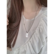Simple Women's Hip-Hop Long Sweater Tag S925Fashion Korean and Japanese New Style Pure Silver Access