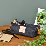 迷你小包 牛仔布 岡山牛仔布 筆袋 小物收納 本革 皮革