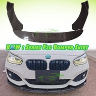 BMW 1 Series F20 Front Bumper Diffuser Lip Wrap Angle Splitters Black & Carbon
