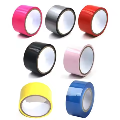 1 Roll 16/18m PVC Bondage Tape Adhesive-Free Electrostatic Static Adsorption Duct Tape for Bondage R