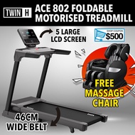 Twin H ACE802 Motorised foldable treadmill 5 LCD Screen Multimedia Home Gym Professional Commercial