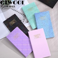 QTWOOF A6 Planner Notebook, 2027 Portable 2027 Planner, Gifts Multicolor Lined Pages Weekly Planner 