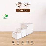 PACKEVERYTHING Cake Box with Board | Tall Cake Box | Log Cake Handle Box | Window Transparent Cake P