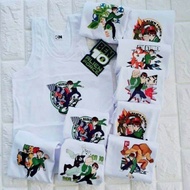 เสื้อกล้ามเด็กชาย เสื้อกล้าม 1 แพ็ค 5 ตัว น้อง3ปี-9ปี เสื้อกล้ามเด็กชาย Bemten Marvel Spiderman พร้อ